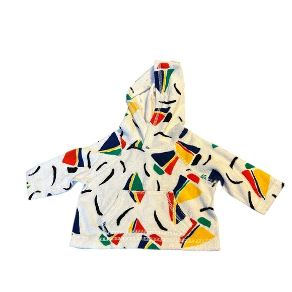 Hanna Andersson Sailboat Terry Cloth Hooded Swim Coverup - Picture 1 of 5